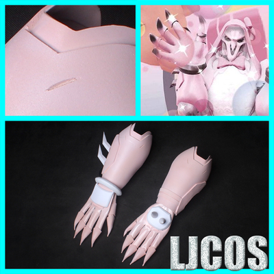 taobao agent [LJCOS] Overwatch Dead God's Hands Gloves Pink Transfer Special COSPLAY props
