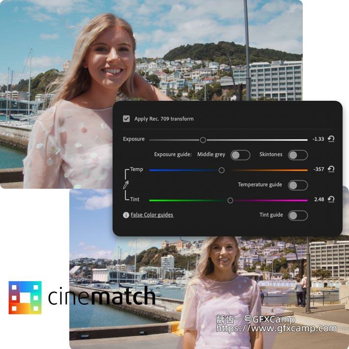 多视频色彩匹配调色插件 CineMatch 达芬奇/FCPX/PR Win/Mac-天天素材网