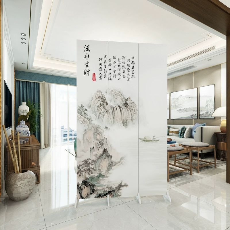 Tùy chỉnh 
            mới kiểu Trung Quốc phân vùng màn hình phòng khách hiên cửa ra vào gấp hai mặt trang trí di động chặn nhà tùy chỉnh màn hình gấp vách ngăn nhôm kính phòng ngủ 