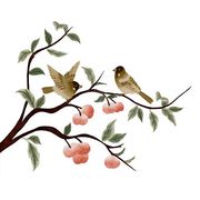 Su thêu DIY kit người mới bắt đầu tiêm scan Bài Hát người hoa và chim loạt sparrow tự học thêu tay mẫu