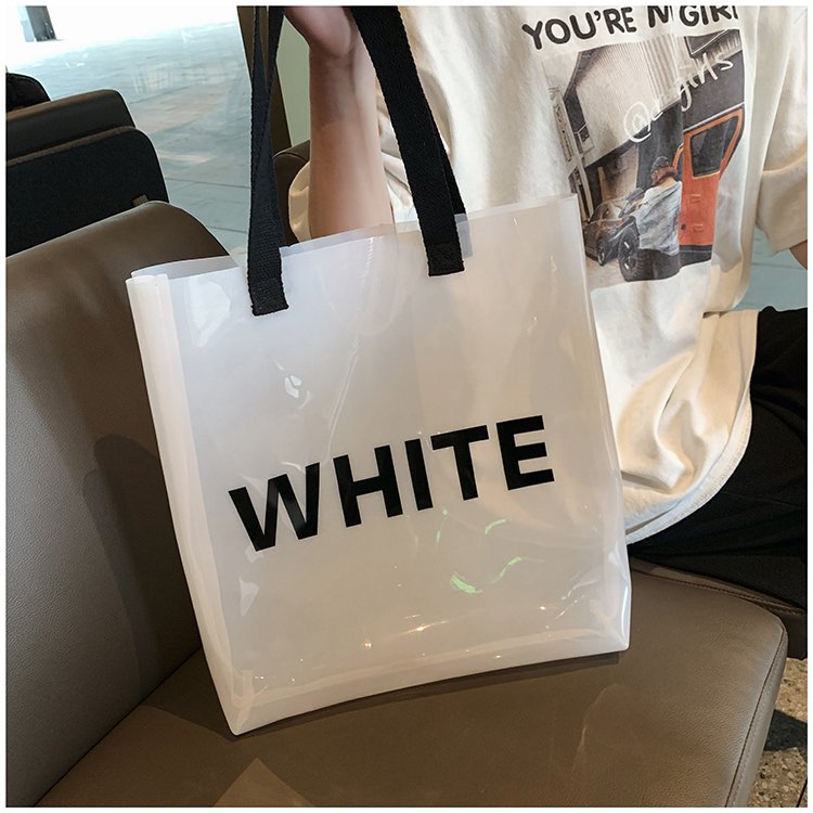 White2019 summer Shangxin Small bag package transparent 2020 new pattern Fashion Fairy capacity Hand bag Jelly bag Daxia