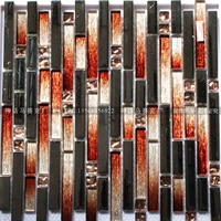 Длинная серебряная нержавеющая сталь + градиент красный шелк