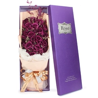Фиолетовая 19 фиолетовая роза+сушеные цветы