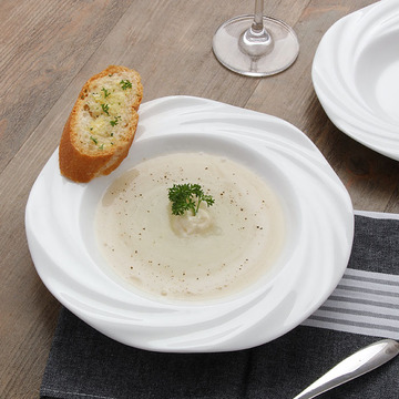 西餐汤盘 欧式家用餐厅西餐盘深盘子点心 8寸10寸陶瓷意大利面盘