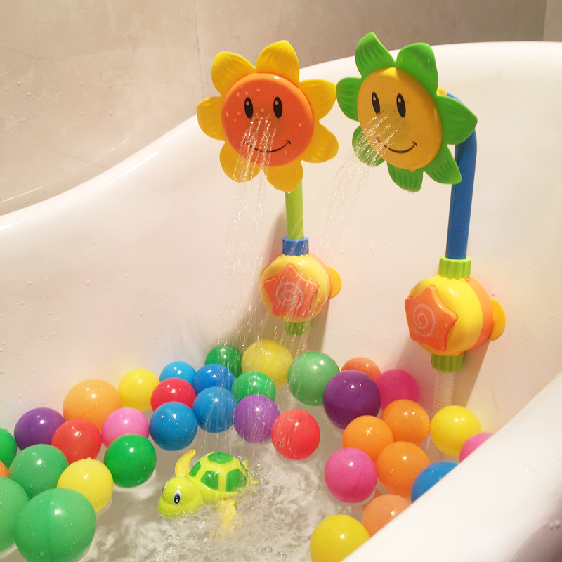宝宝洗澡玩具电动向日葵花洒玩具