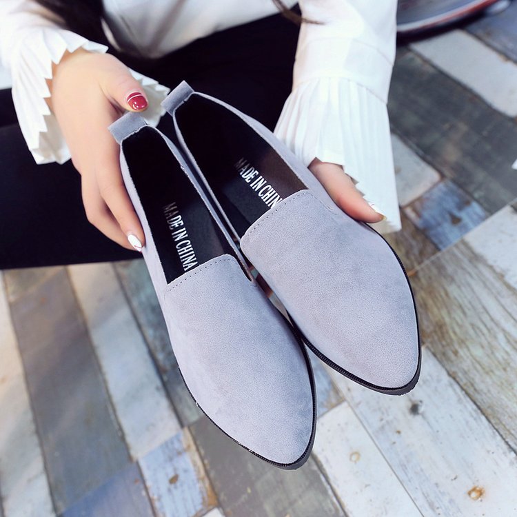 Light GreyDadong Feiluo Single shoes female Clearance autumn new pattern Versatile Thick heel British College Flagship store official Small leather shoes Women's Shoes