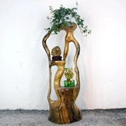 Toon gỗ nanmu gỗ hoa đứng một gốc khắc hoa gốc cây hình dạng tự nhiên kệ kệ phòng khách - Các món ăn khao khát gốc