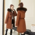 Chống mùa giải phóng mặt bằng 2018 Hàn Quốc phiên bản của hai mặt mặc xuống áo của phụ nữ mùa đông dày trong phần dài của bông áo khoác bông áo khoác thủy triều Bông