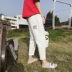 Hồng Kông phong cách mùa hè Hàn Quốc quần nam quần âu hoang dã chín quần lỏng chân quần ulzzang Harajuku sinh viên Quần mỏng