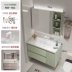 Tủ phòng tắm hiện đại tối giản ánh sáng sang trọng bằng gỗ sồi, rửa tay, rửa mặt tất cả -in -one tủ gương thông minh kết hợp gương tủ phòng tắm gương tủ phòng tắm 