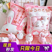Nhật Bản anh đào lớn túi thỏ bánh sang trọng đồ chơi sáng tạo gối in lưới cô gái đỏ trái tim búp bê - Đồ chơi mềm
