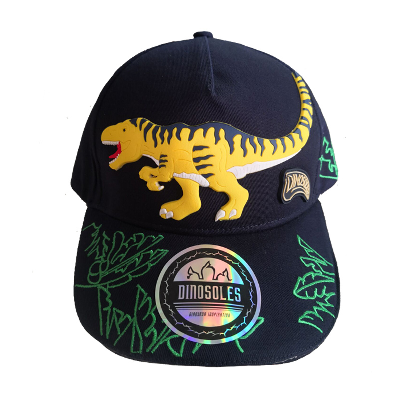 Dark Blue Tyrannosaurus Rex COTTON HAT / Four Seasons NEWDinosaur hat Boy children Hat tide 2021 spring and autumn summer Treasure hat pure cotton Sun hat bonnet