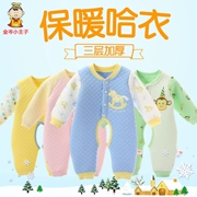 Quần cotton cho bé mùa đông dày bên ngoài mặc quần áo nam romper ấm cho bé mùa thu đồ lót cotton 6-12 tháng