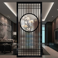 Phòng khách kiểu Trung Quốc mới nghệ thuật mờ kính màn hình nhà phân vùng tường trang trí hiện đại tối giản hiên phòng ngủ - Màn hình / Cửa sổ khung bao cửa gỗ