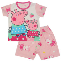 Quần áo trẻ em mùa hè cho bé gái tay ngắn 3-4-5-6 tuổi heo con pepa pig