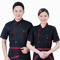 Черный фартук, короткий рукав