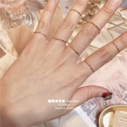 Dongdaemun nhập khẩu chính hãng của Hàn Quốc gồm 10 chiếc nhẫn tay mỏng đặt nhẫn gió lạnh đơn giản - Nhẫn
