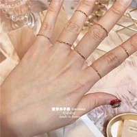Dongdaemun nhập khẩu chính hãng của Hàn Quốc gồm 10 chiếc nhẫn tay mỏng đặt nhẫn gió lạnh đơn giản - Nhẫn nhẫn cầu hôn