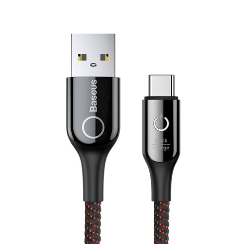 BlackBaseusUSBType-CandiphoneCableSmartPowerOffCable