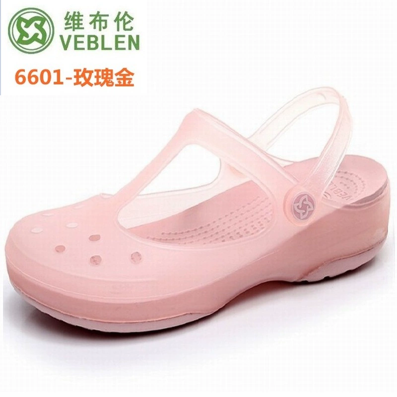 Veblen giày lỗ nữ dép mùa hè mềm đáy dép không trượt dép nặng đáy y tá dép Baotou và dép Waichuan 
