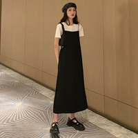 Летний универсальный черный ремень, платье, 2020, в корейском стиле, популярно в интернете