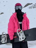 Флуоресцентная флисовая водонепроницаемая ветрозащитная износостойкая лыжная куртка, лыжный лыжный костюм, оверсайз, сноубординг