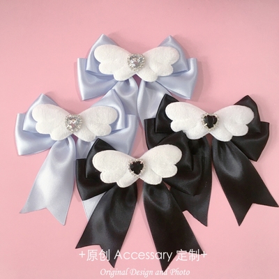 taobao agent Campaign Meng Y2K Asian Culture Culture Culture Cute Landmine -type mass -produced wings Bowbon hair clip
