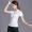 Phong cách quốc gia mùa hè ăn mặc mới của Trung Quốc phong cách của phụ nữ thêu đứng cổ áo khóa ngắn tay t-shirt Slim kích thước lớn bông đáy áo áo sơ mi nữ trắng