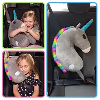 Unicorn xe con dây an toàn vai gối gối gối trẻ em đồ chơi sang trọng gối ngủ in nổ - Đồ chơi mềm gấu bông khủng long