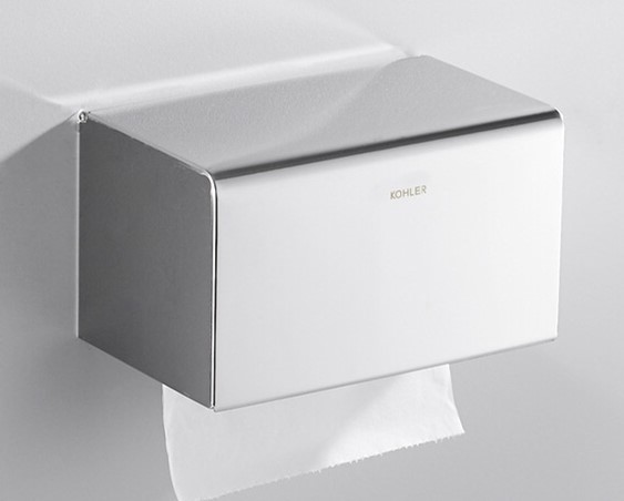 Rectangular Draw Paper Roll BoxKohler All copper Towel rack double-deck Towel rack TOILET Shelf Shower Room thickening Punching is not required hardware Pendant