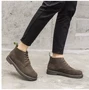 Summer Martin giày nam bằng da Anh Giày cao phiên bản Hàn Quốc của xu hướng da lộn hoang dã retro - Giày ống chelsea boot zara