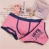 Cặp vợ chồng đồ lót cotton chữ LOVEPINK thoải mái thoáng khí boxer nam tam giác nữ hoạt hình thể thao do lot nam Cặp đôi