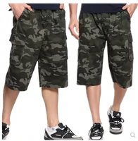 Dụng cụ ngụy trang cho nam quần short mùa hè cắt quần dài nhiều túi thể thao rộng bằng vải cotton thường xuyên quần mỏng phần quân đội quần nam ống rộng