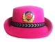 Розовая красная шляпа (уши пшеницы) с эмблемой № 3 шляпы