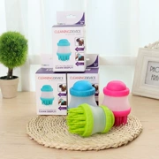 Mới tắm thú cưng bàn chải massage chó mèo làm đẹp cung cấp silicone lược tắm vật nuôi - Cat / Dog Beauty & Cleaning Supplies