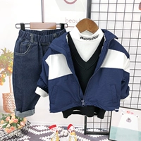 Детская осенняя тонкая куртка, детский спортивный кардиган для отдыха для мальчиков, жакет, коллекция 2021, в корейском стиле, в западном стиле
