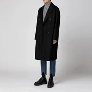 Phiên bản Hàn Quốc của áo khoác len nam đôi mùa thu và mùa đông mới thả lỏng giản dị kích thước lớn áo len dày cashmere