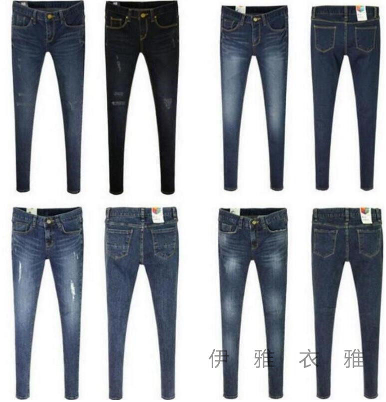 Street gian hàng cung cấp bán buôn mùa xuân của phụ nữ jeans thời trang Slim kích thước lớn ladies denim quần chợ đêm cửa hàng