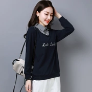 Phiên bản Hàn Quốc của OL lady cá tính đơn giản áo len mùa xuân set đồ dài tay đô thị thanh lịch đường phố ngọt ngào - Áo len thể thao / dòng may