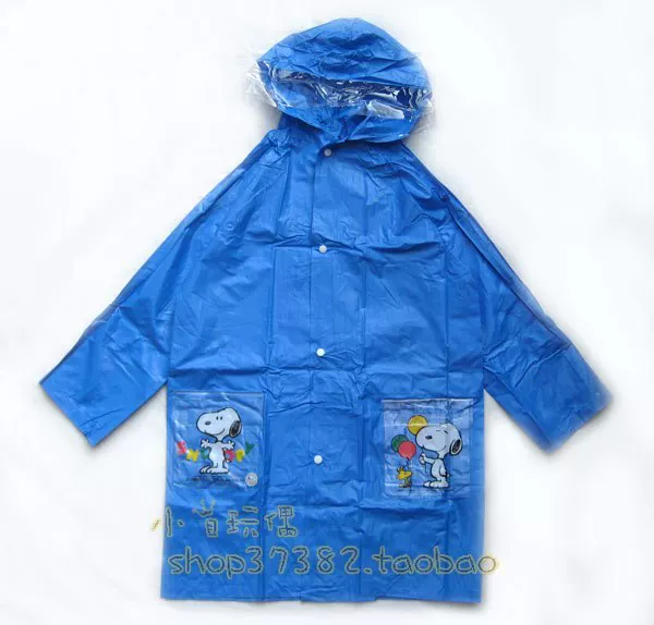 Snoopy, качественный синий дождевик