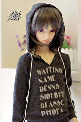 taobao agent M3 Studio BJD baby clothing manufacturer direct sales 4 points and 3 points Uncle two -color letter hooded sweater coat spot