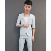 Mùa hè phần tay áo mỏng phù hợp với áo hai dây nam phiên bản Hàn Quốc của bộ đồ giản dị Anh trẻ trung - Suit phù hợp