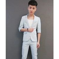 Mùa hè phần tay áo mỏng phù hợp với áo hai dây nam phiên bản Hàn Quốc của bộ đồ giản dị Anh trẻ trung - Suit phù hợp bộ vest nam trẻ trung