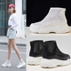 BOOTSKOKO mô hình lựa chọn quạt - giày net cao vớ giày net khởi động phụ nữ mặc trên bàn chân cao hơn đáng kể Giày cao gót
