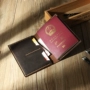 Da handmade hộ chiếu túi người đàn ông và Châu Âu retro hộ chiếu hộ đa chức năng giấy chứng nhận gói crazy horse skin TỰ LÀM nguyên liệu ví da đựng giấy tờ xe ô tô