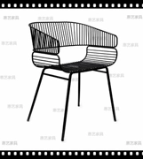 Lưới kim loại ngoài trời ghế lounge chair Bắc Âu phong cách hiện đại thiết kế sáng tạo mạ điện đồ nội thất sắt rèn tựa lưng