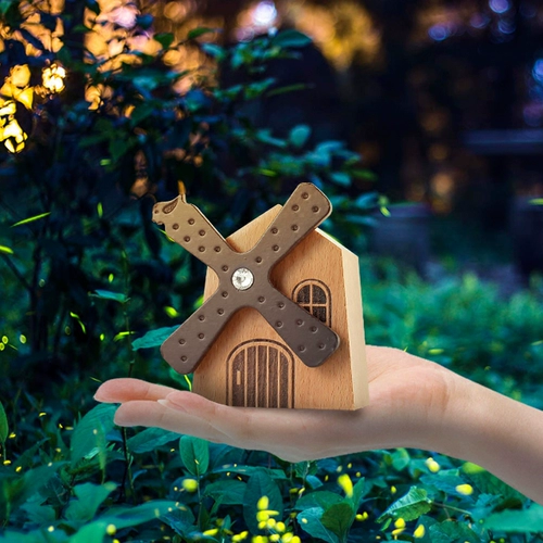 Детская музыкальная шкатулка, крутящаяся деревянная игрушка «Ветерок», украшение, подарок на день рождения
