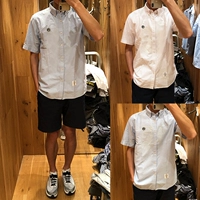 Гонконгский магазин магазин шоколад 22 Весенний мужской красивый эмблема чистый цвет простая короткая рубашка 8131