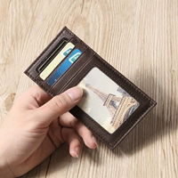 Mỏng đơn giản gói thẻ gói thẻ nam nhỏ gọn đa thẻ chủ thẻ da nam lớn dung lượng thẻ dài gói ví đựng card hàng hiệu