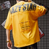 Брендовая трендовая футболка в стиле хип-хоп, европейский стиль, оверсайз, свободный крой, популярно в интернете, короткий рукав